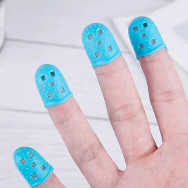 Guitar Finger Protector Breathable Silicone Finger Protector 4PCS Small Finger Pads Finger Sleeve for Folk Ukulele Guitar - Image 5