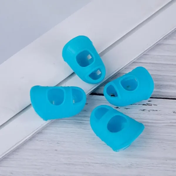 Guitar Finger Protector Breathable Silicone Finger Protector 4PCS Small Finger Pads Finger Sleeve for Folk Ukulele Guitar - Image 3
