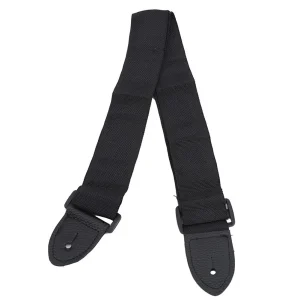 Guitar Strap Adjustable For Acoustic Electric Guitars Bass Ukulele Black Nylon Material Electric Bass Guitar Musical Accessory