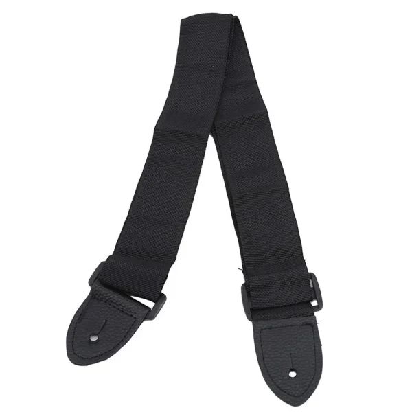 Guitar Strap Adjustable For Acoustic Electric Guitars Bass Ukulele Black Nylon Material Electric Bass Guitar Musical Accessory