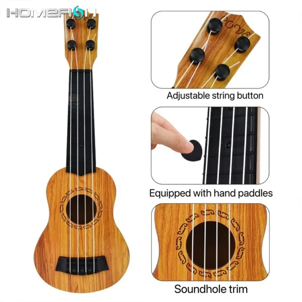 35cm Ukulele Children Guitar Toy Can Be Used To Play Elementary Instruments With Paddles Simulating Yukrili Music Toys 2