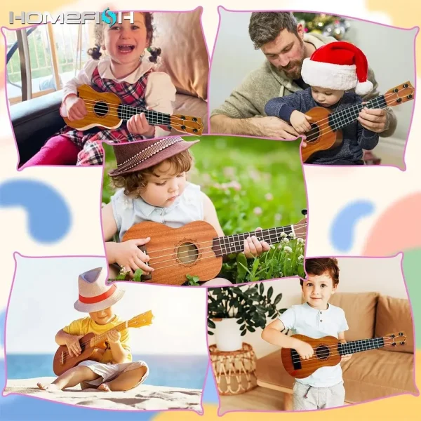 35cm Ukulele Children Guitar Toy Can Be Used To Play Elementary Instruments With Paddles Simulating Yukrili Music Toys 3