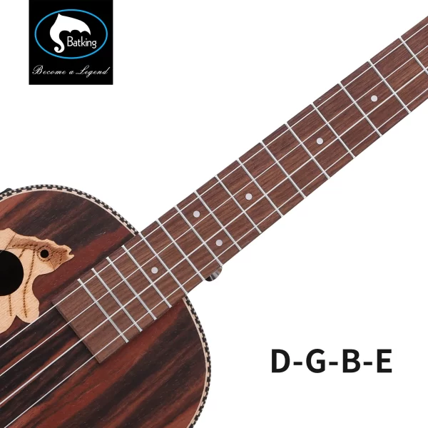 Batking Tenor Ukulele 26 Inch All Blackwood Acoustic Electirc Ukelele Kit with Truss Rod with EQ with Gig Bag,Strap, 26" Ukulele - Image 6