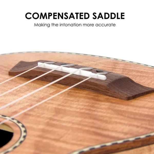 Kmise Soprano Ukulele 21 inch Okoume Tiger Flame Classical Guitar Head Ukelele 15 Frets - Image 4