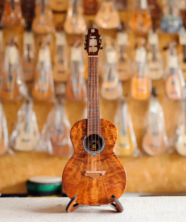 Bright Sun 26 inch Tenor Ukulele Solid Acacia Wood BS-21TC With Bag Tuner Capo Belt Strings Picks - Image 3