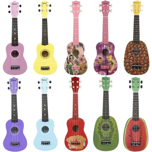 IRIN 21Inch Ukulele Hawaiian Guitar Cartoon Ukulele Beginner Practice Mini Guitar Stringed Instruments Children's Gift With Bag - Image 2