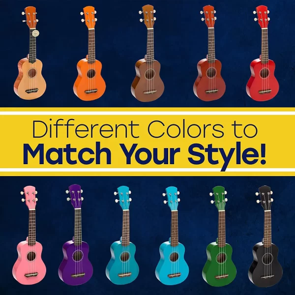 Manufacturer Wholesale Cheap 21/23/24/26/30 Inch Ukulele Tenor Baritone Soprano Full Color Solid Wood Concert China - Image 2
