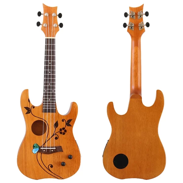 New Arrival 26 Inch Electric Ukulele Guitar Full Okoume Wood Guitar Body 4 String Mini Uk Guitar Children Gift With Foambag - Image 2