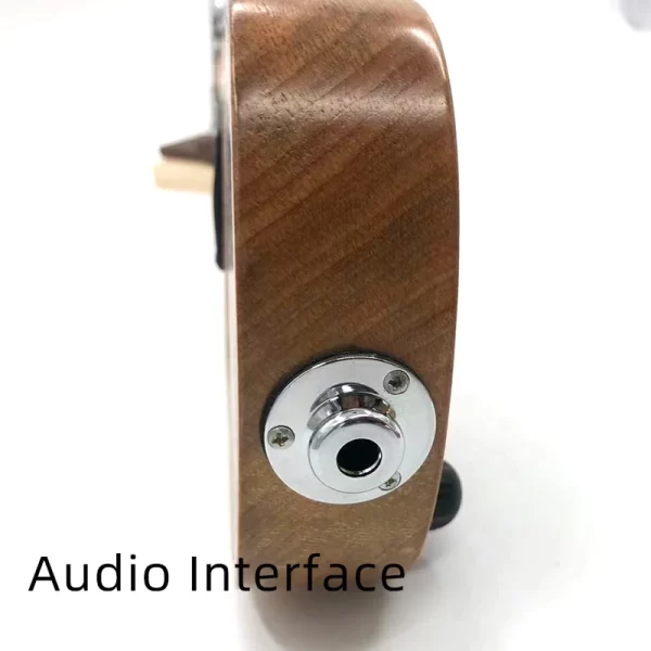 Silent Ukulele, 21 Inch Solid Wood Electric Ukulele for Practice or Performances with AMP Output Italian Nylon String w/Tuner St - Image 4