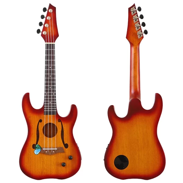 New Arrival 26 Inch Electric Ukulele Guitar Full Okoume Wood Guitar Body 4 String Mini Uk Guitar Children Gift With Foambag - Image 3