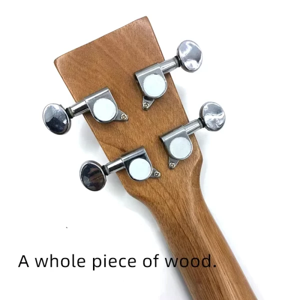 Silent Ukulele, 21 Inch Solid Wood Electric Ukulele for Practice or Performances with AMP Output Italian Nylon String w/Tuner St - Image 6