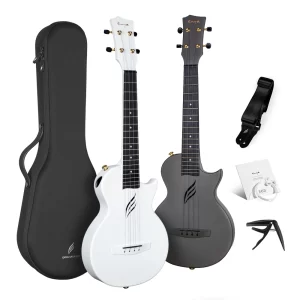 Enya Tenor Ukulele NOVA U Pro 26 Inch Carbon Fiber Cutaway Travel Ukelele Music Instrument Beginner Kit Including Case Strap