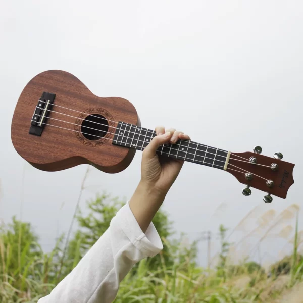 21 inch ukulele for Beginners Strings Instrument 4 Strings Delicate Tuning Ukulele Durable and Stable Sound Solid Wood Materials - Image 3