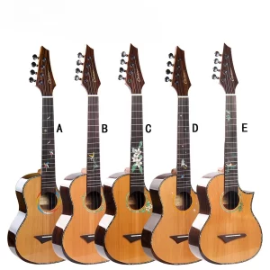 UK-SD7-26 Hot Selling Cheap Electric Ukulele Cedar Top Solid Wood High Quality China Guangzhou Manufacturer