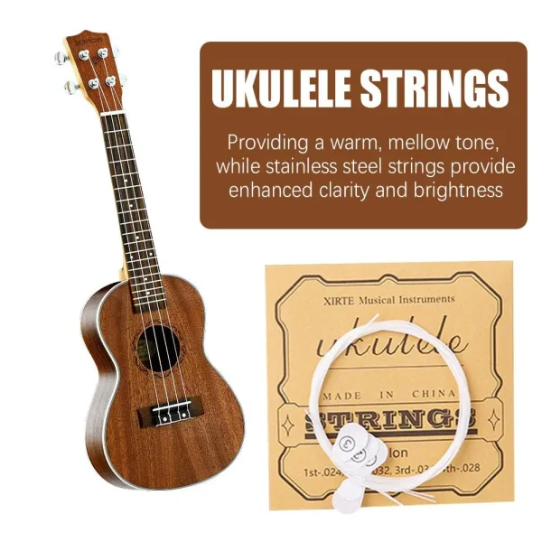 Ukulele Strings String Hawaiian Guitar String Stringed Replacement Accessories Instrument Part Stringed Instrument X4Y0