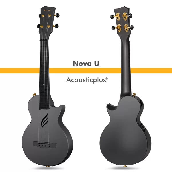 Enya NOVA U Concert Ukulele, Carbon Fiber, Beginner Kit, String Hawaii, Mini Guitar with Case Strap, Finger Style Instruments - Image 2
