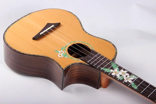 UK-SD7-26 Hot Selling Cheap Electric Ukulele Cedar Top Solid Wood High Quality China Guangzhou Manufacturer - Image 3