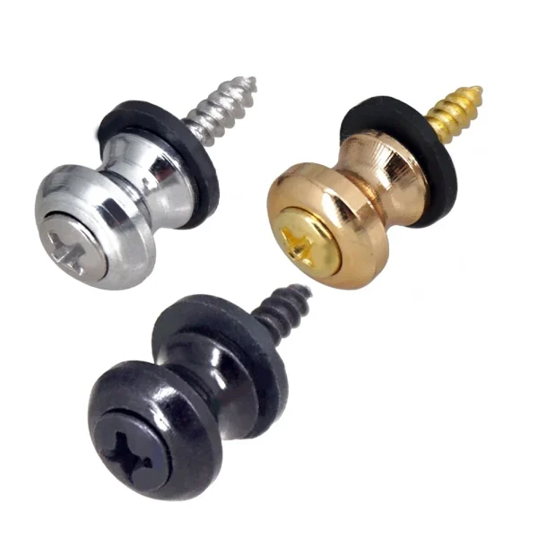 Hot Sale Guitar Ukulele Mandolin StrapPins Tail Nail Lock Pins Black Gold Silver For Acoustic Classical Electric Guitar Bass - Image 2