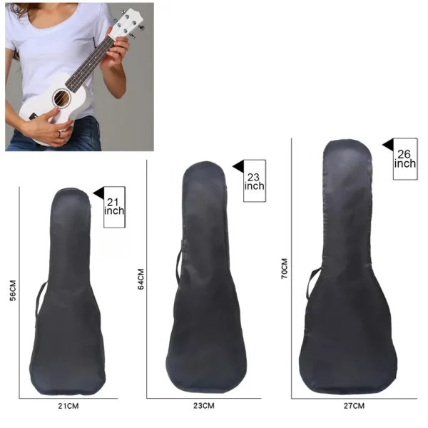 Case Shoulder Backpack Stylish and Practical Ukulele Bag Waterproof Carrying Case Adjustable Straps 21/23/26 Inch - Image 2