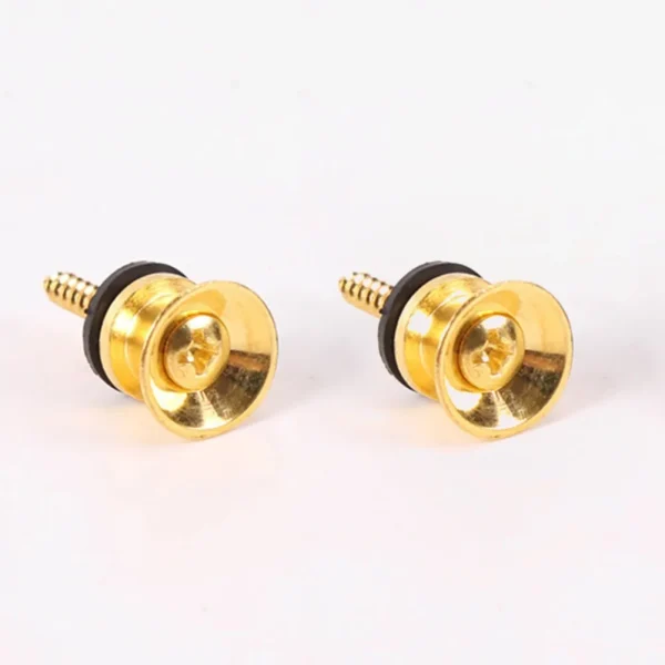 2pcs Guitar Strap Lock Buttons End Pins Pegs Screw Locking Parts Accessories Guitar Strap Button Cushion Bass Ukulele Accessory