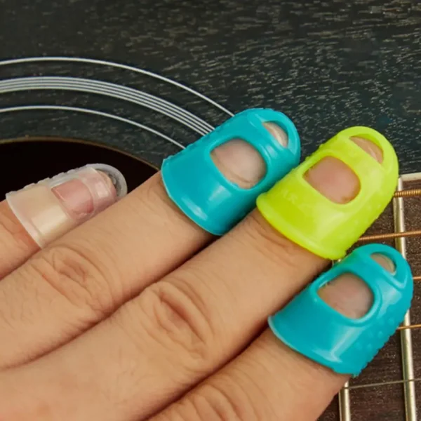 4Pcs/Set Left Hand Fingertip Silicone Guitar Fingertip Non-slip Finger Guards Fingerstall Ukulele Antipain Finger Protector - Image 4