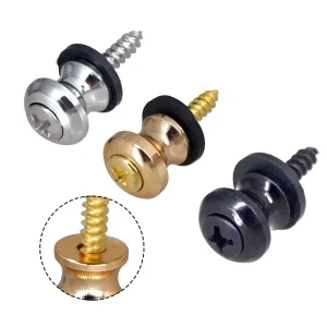Hot Sale Guitar Ukulele Mandolin StrapPins Tail Nail Lock Pins Black Gold Silver For Acoustic Classical Electric Guitar Bass