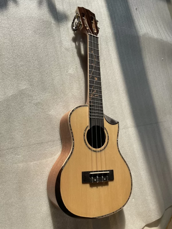 super beautiful 23 inch ukulele professional spruce wood panel mahogany back side 4 string hawaiian guitar adult gifts kids