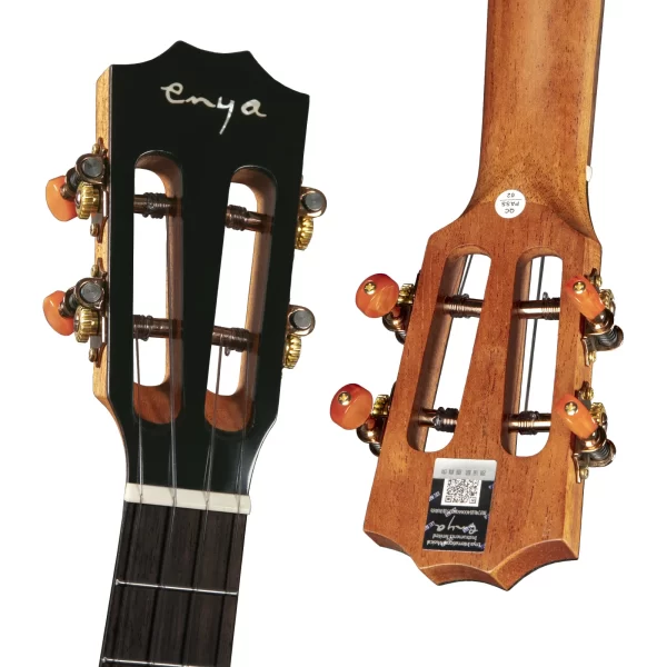 Enya Concert Ukulele Solid Spruce Top with Solid Rosewood Back and Sides High Gloss Ukelele with Premium Gig Bag Tenor Uku - Image 5