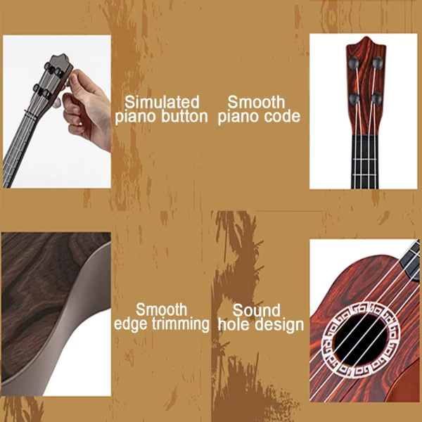 16 In Kids Ukulele Kids Classical Ukulele Simulating Music Ukulele Instrument for Kids Toddlers Birthday Holiday Gifts - Image 4