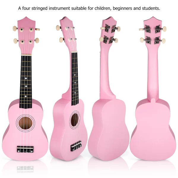 21 Inch Ukulele Set For Beginners Soprano Guitar Hawaiian Instrument Full Basswood With Storage Bag Spare String Pick Teaching - Image 2