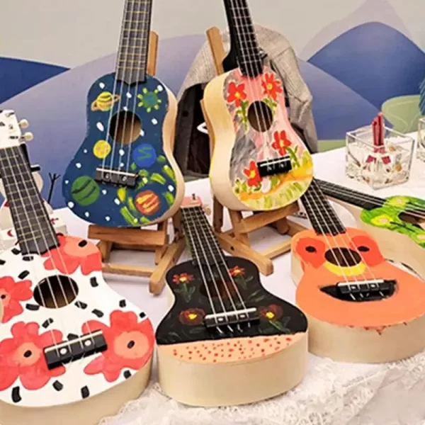 Ukulele Kit Wooden Ukulele Kit 21/23inch Kit For Adults And Beginners Complete Ukelele Beginner Bundle With Basswood Fingerboard - Image 6