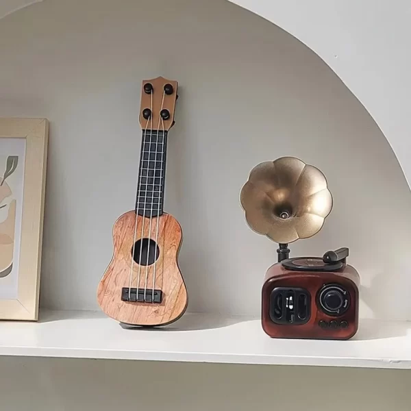 Mini 4-String Classical Ukulele Guitar Toy Musical Instrument for Kids Children Beginners Early Education Small Guitar