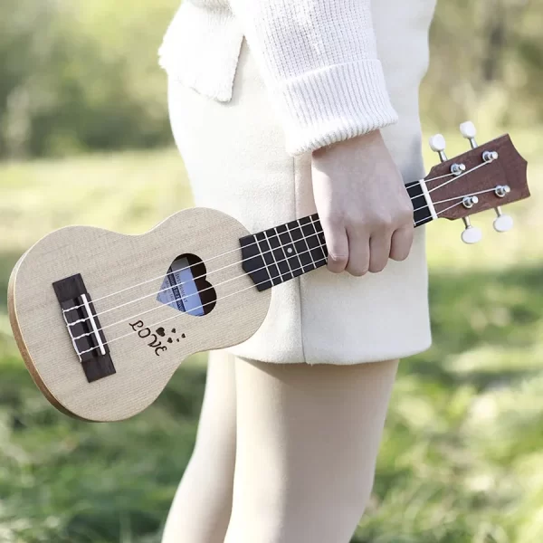 IRIN 17 Inch Ukulele Spruce Wood Musical Instrument 4 String Hawaiian Guitar With Storage Bag Adult Gifts Kids Educational Tools - Image 4