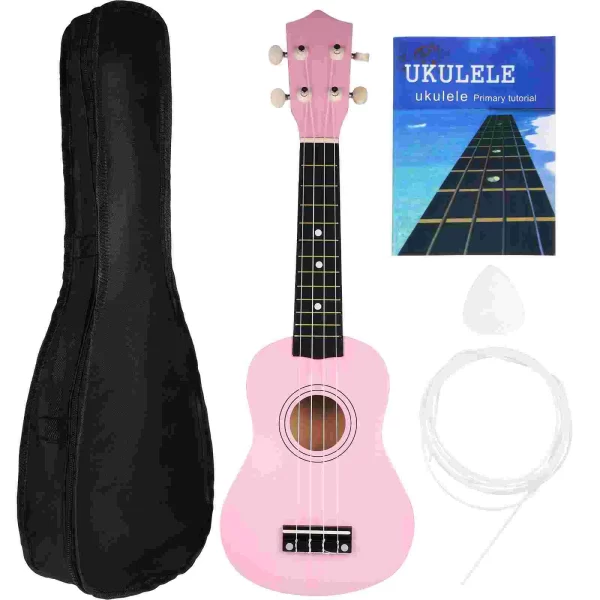 21 Inch Ukulele Set For Beginners Soprano Guitar Hawaiian Instrument Full Basswood With Storage Bag Spare String Pick Teaching - Image 6