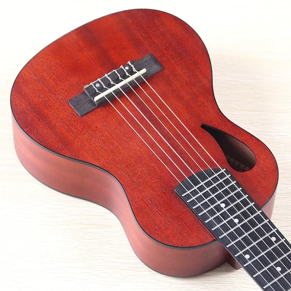 30 Inches Guitalele Guilele 6 Strings Mini Electric Guitarlele Brown Sapele Body Acoustic Guitars Ukulele Travel Guitar - Image 2