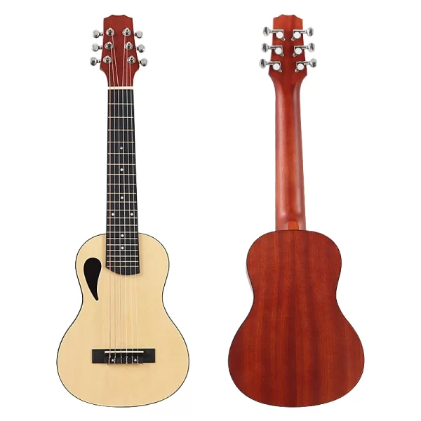 30 Inches Guitalele Guilele 6 Strings Mini Electric Guitarlele Brown Sapele Body Acoustic Guitars Ukulele Travel Guitar - Image 6