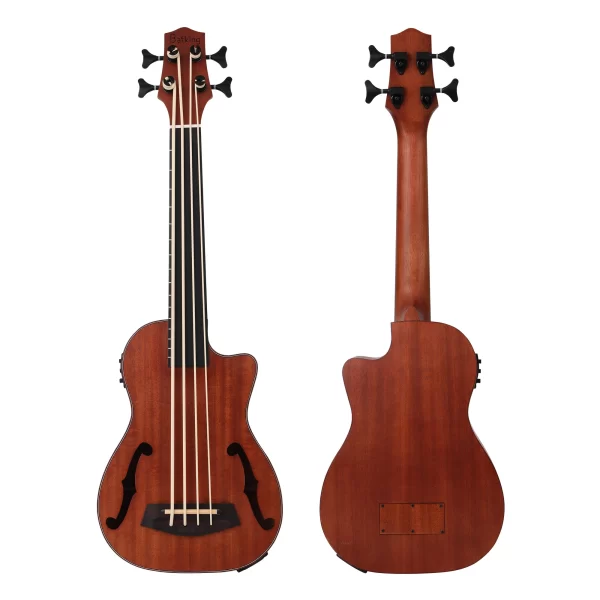 Batking Ukulele Bass Electric Ubass，30 inch Baritone bass ukulele, Fretted Electric Acoustic Uku bass With Gig Bag - Image 2
