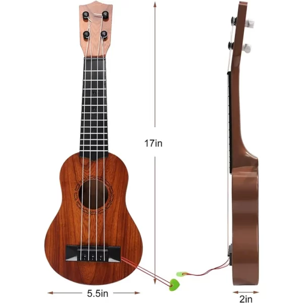 【Hot Cake】17In Kids Ukulele Guitar 4Strings Mini Guitar Children Musical Instruments Toys With Picks For Toddler Kids Boys Girls - Image 6