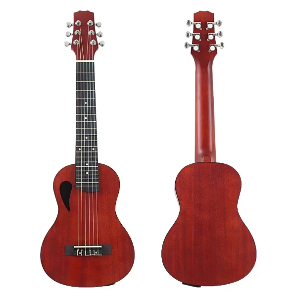 30 Inches Guitalele Guilele 6 Strings Mini Electric Guitarlele Brown Sapele Body Acoustic Guitars Ukulele Travel Guitar - Image 5
