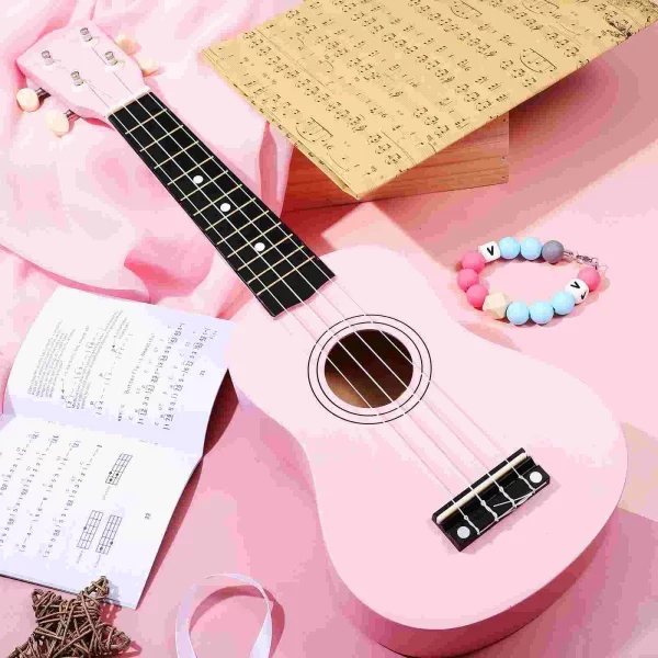 21 Inch Ukulele Set For Beginners Soprano Guitar Hawaiian Instrument Full Basswood With Storage Bag Spare String Pick Teaching