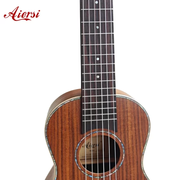 Aiersi-Acoustic Guitar with 6 Strings, Professional Ukulele, Small, Travel, Classical Guitar Kit, 28 Inch, Koa Wood - Image 2
