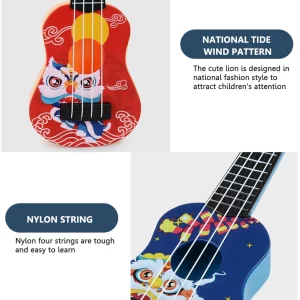 Mini Guitar 4 Strings Ukulele Musical Instruments for Kids Children Beginners Early Educational Learning Small Guitar