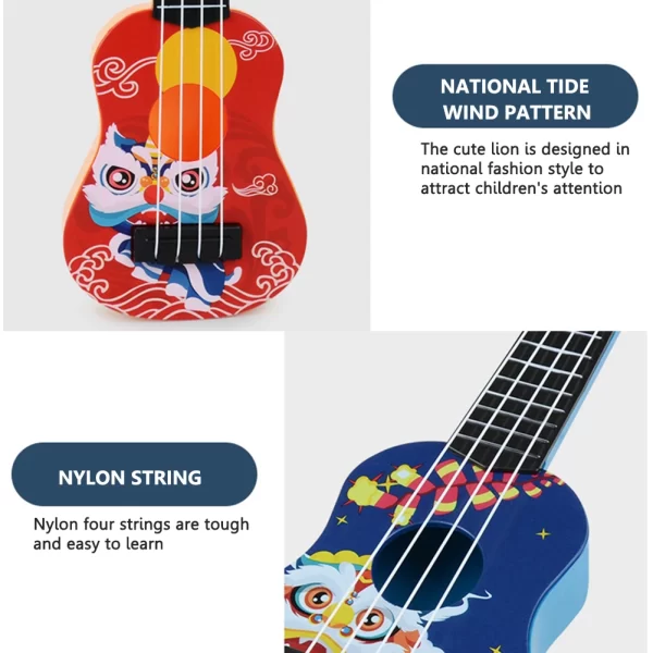 Mini Guitar 4 Strings Ukulele Musical Instruments for Kids Children Beginners Early Educational Learning Small Guitar