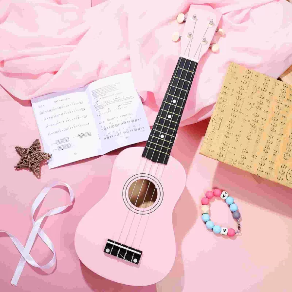 21 Inch Ukulele Set For Beginners Soprano Guitar Hawaiian Instrument Full Basswood With Storage Bag Spare String Pick Teaching - Image 4